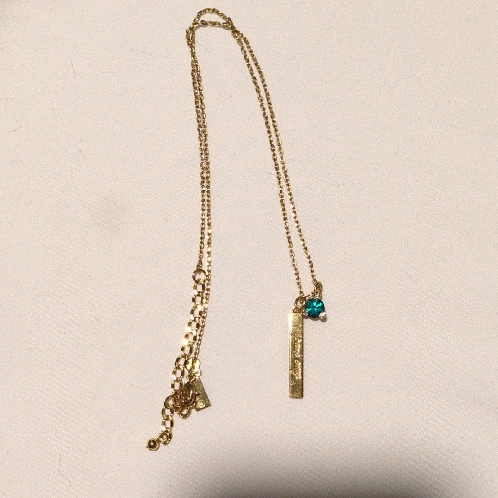 NWOT Kate Spade Gold And Emerald Necklace